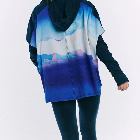 Free People Hot Shot Printed Hoodie/PANTS SET XS NEW - Picture 2 of 5